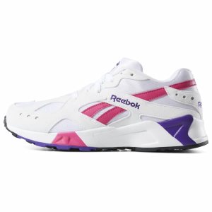 Reebok Aztrek Turnschuhe Damen - Weiß/Rosa/Lila - DE 534-CHS